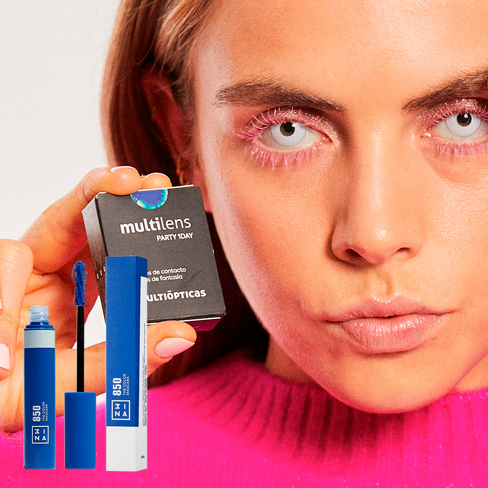 pack multilens party white eyes x the color mascara azul el&eacute;ctrico, , large image number 0