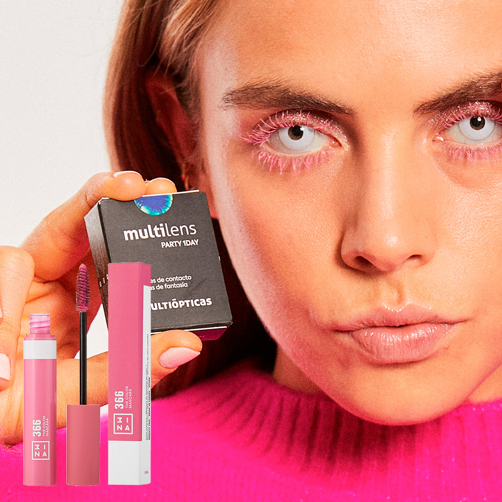 pack multilens party white eyes x the color mascara rosa, , large image number 0