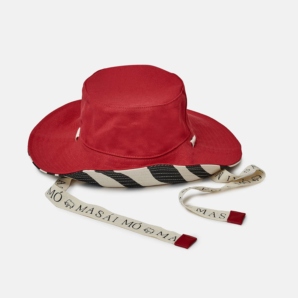 GORRO REVERSIBLE MASAI ROJO/CEBRA, , large image number 1