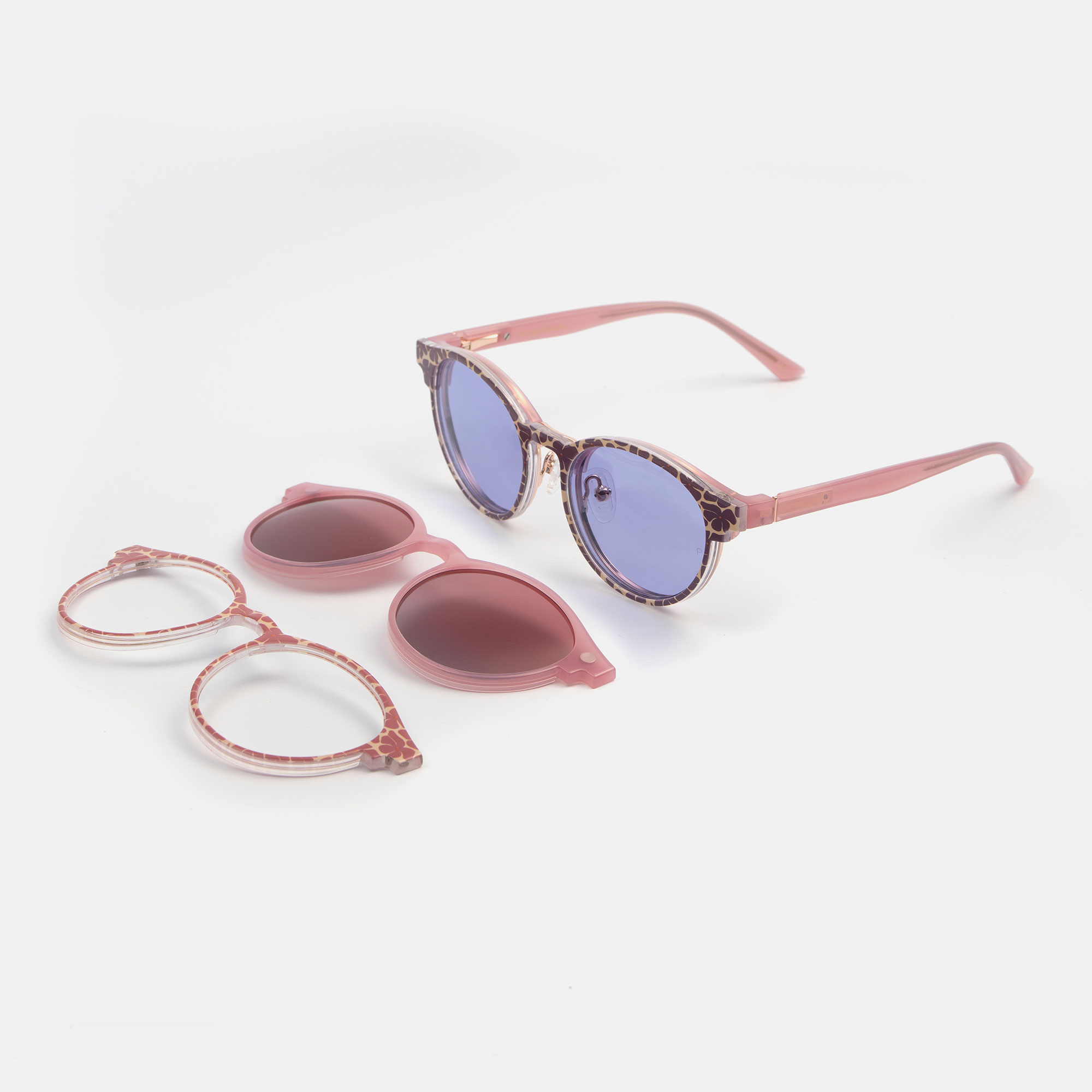 PACK 3 CLIP-ON 0079M BAYES-ON PINK/PURPLE/SHINY 45/16  CAT.1, , large image number 0