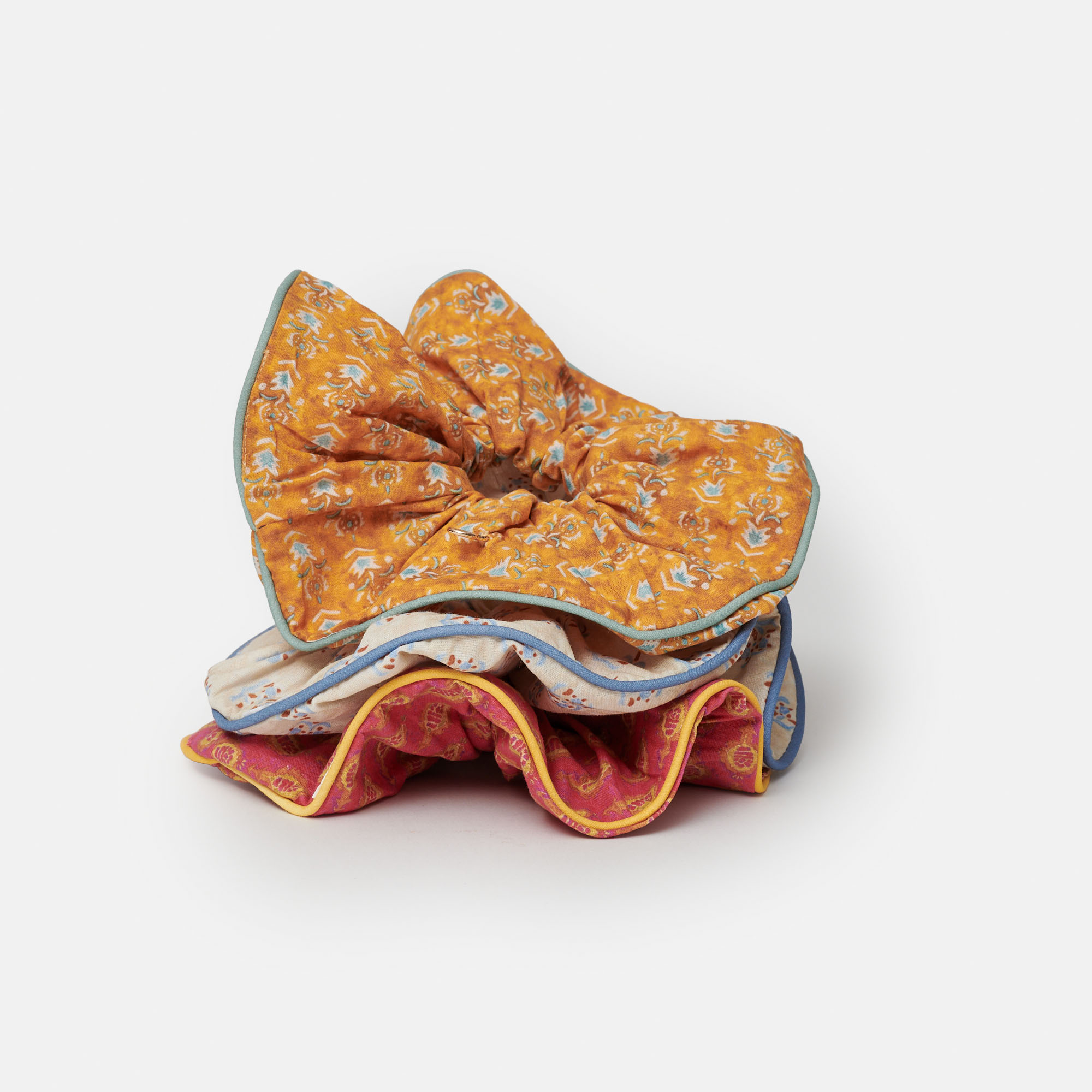 PACK 3 SCRUNCHIES TAJ PRINT COLORES, , large image number 0