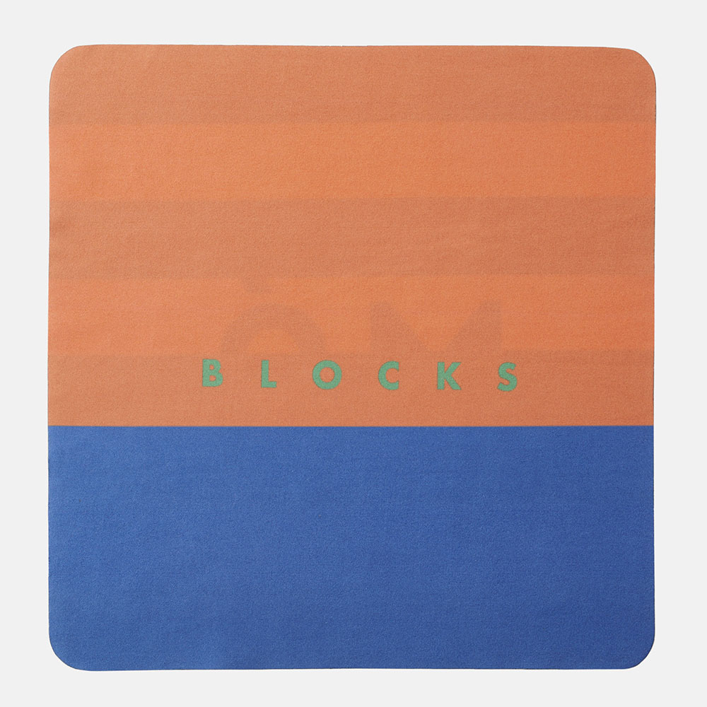 Pa&ntilde;o limpiador de lentes BLOCKS AZUL/NARANJA, , large image number 1