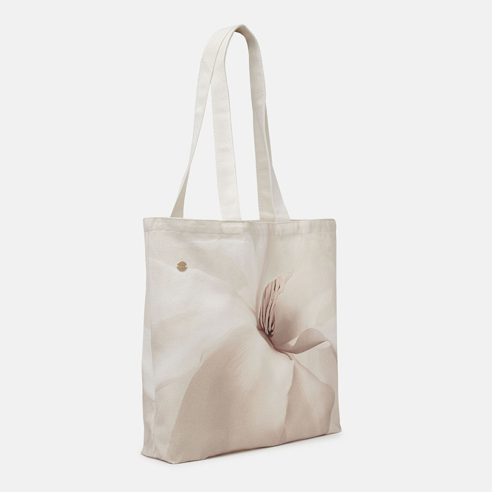 TOTE BAG FLOR BEIGE BOUQUET , , large image number 1