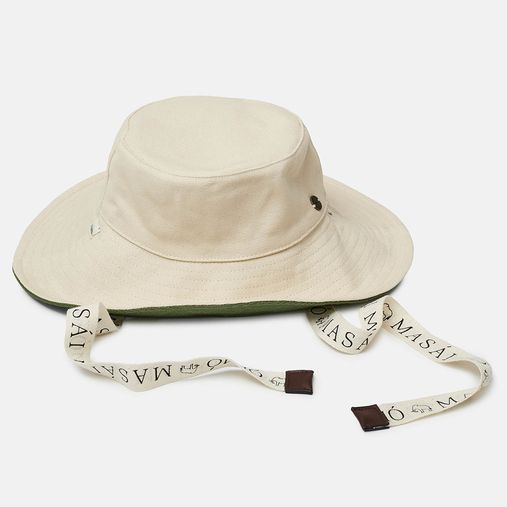 GORRO REVERSIBLE MASAI BEIGE/VERDE, , large image number 0