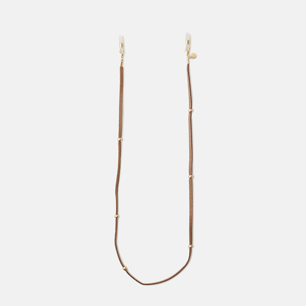 CORDON HYGGE BEIGE BOLAS DORADAS  , , large image number 0