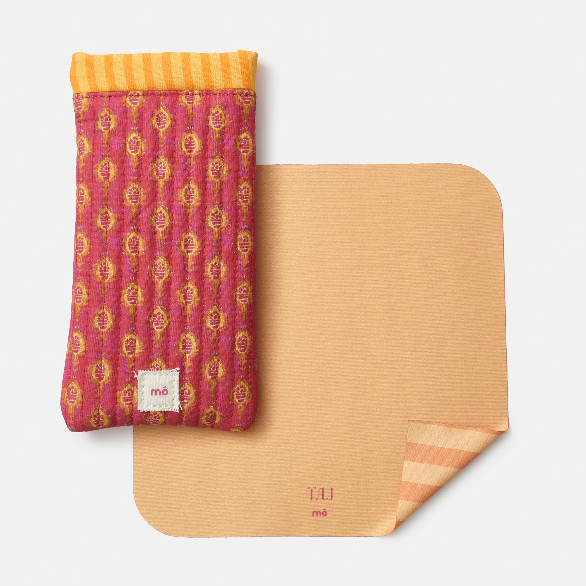 POUCH ACOLCHADO TAJ PRINT ROSA, , large image number 0